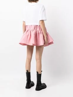 Alexander McQueen two-tone tiered dress