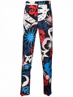 Alexander McQueen graphic-print slim-fit trousers