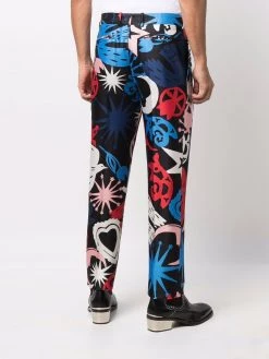Alexander McQueen graphic-print slim-fit trousers