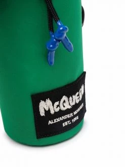 Alexander McQueen small logo-patch messenger bag