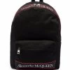 Alexander McQueen logo-stripe print backpack