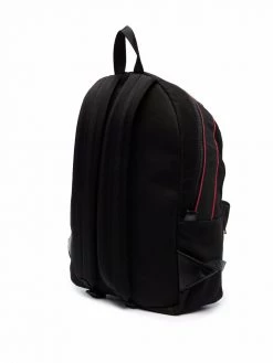 Alexander McQueen logo-stripe print backpack