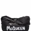 Alexander McQueen graffiti logo-print shoulder bag