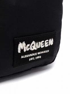 Alexander McQueen logo-embroidered messenger bag