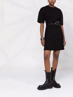 Alexander McQueen rear logo-print mini dress