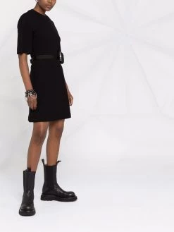 Alexander McQueen rear logo-print mini dress