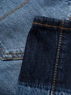 Alexander McQueen two-tone straight-leg jeans