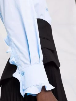 Alexander McQueen ruffle-collar cotton long-sleeve shirt