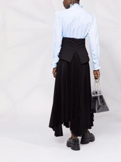 Alexander McQueen ruffle-collar cotton long-sleeve shirt