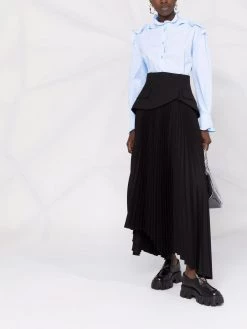 Alexander McQueen ruffle-collar cotton long-sleeve shirt