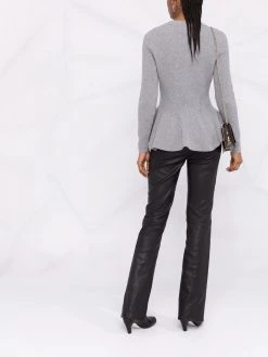 Alexander McQueen ribbed knit wool-cashmere cardigan
