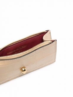 Alexander McQueen crocodile-effect skull cardholder