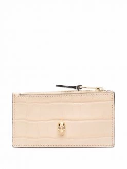 Alexander McQueen crocodile-effect skull cardholder