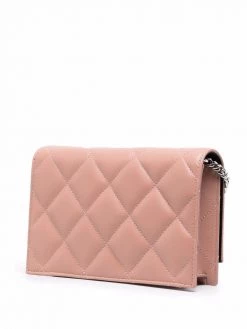 Alexander McQueen quilted logo-print shoulder bag