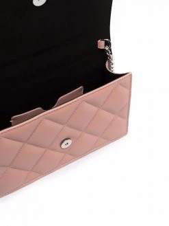 Alexander McQueen quilted logo-print shoulder bag