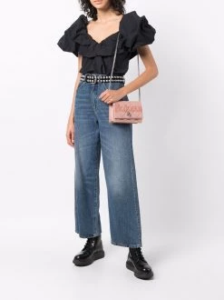 Alexander McQueen quilted logo-print shoulder bag