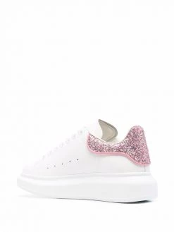 Alexander McQueen oversized glitter leather sneakers