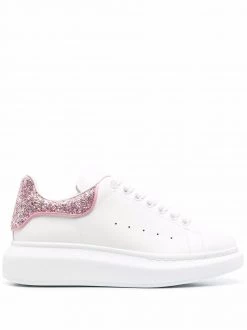 Alexander McQueen oversized glitter leather sneakers