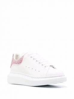 Alexander McQueen oversized glitter leather sneakers