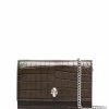 Alexander McQueen Skull crocodile-embossed crossbody bag