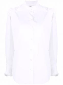 Alexander McQueen ruffle-collar cotton long-sleeve top