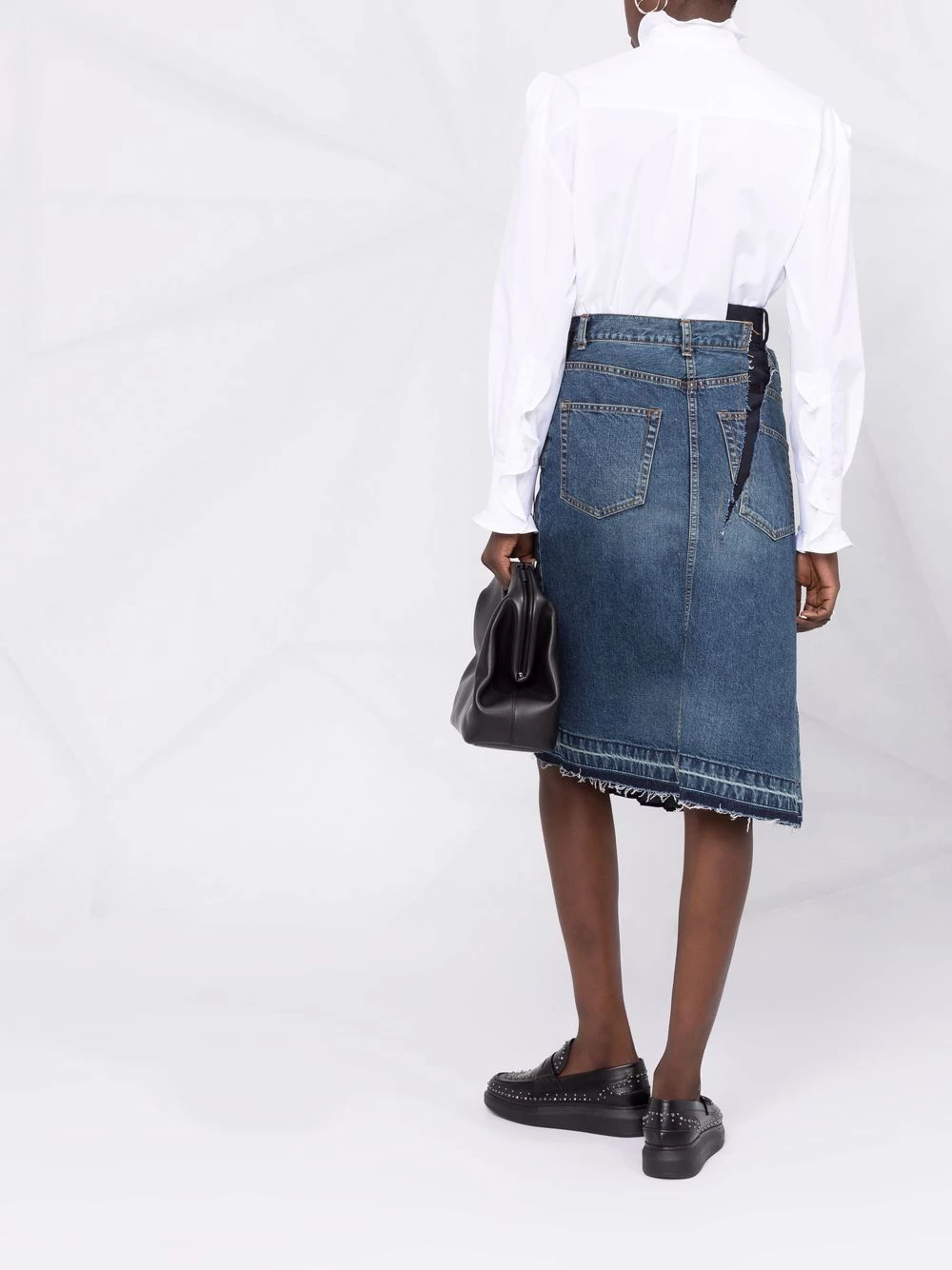 Deals 😀 Alexander McQueen Ruffle collar cotton long sleeve top ⭐ 4 Alexander McQueen ruffle-collar cotton long-sleeve top