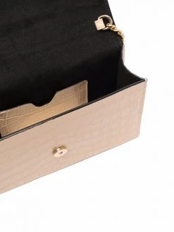 Alexander McQueen crocodile-effect leather shoulder bag