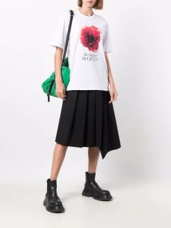 Alexander McQueen skull floral-print short-sleeve T-shirt