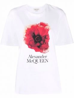 Alexander McQueen skull floral-print short-sleeve T-shirt