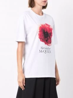 Alexander McQueen skull floral-print short-sleeve T-shirt