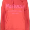 Alexander McQueen graffiti logo-print pouch-pocket hoodie