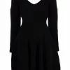 Alexander McQueen ribbed-knit flared mini dress