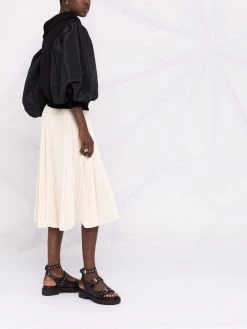 Alexander McQueen puff-sleeve off-shoulder blouse