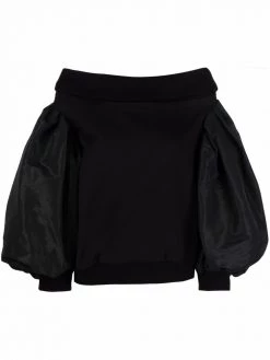 Alexander McQueen puff-sleeve off-shoulder blouse
