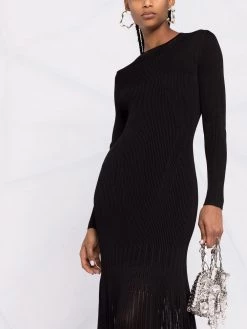 Alexander McQueen pleated knitted dress