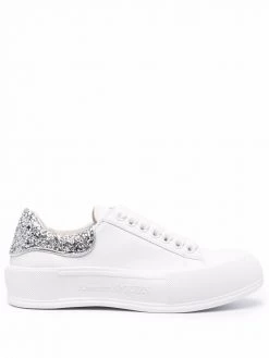 Alexander McQueen Deck Plimsoll glitter-detail sneakers