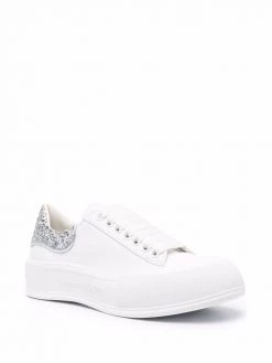 Alexander McQueen Deck Plimsoll glitter-detail sneakers