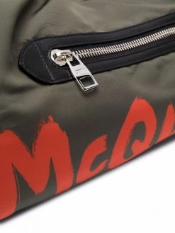 Alexander McQueen logo-print drawstring-fastening crossbody bag