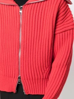 Alexander McQueen ribbed-knit zip-up cardigan