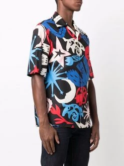 Alexander McQueen graffiti print short-sleeve shirt