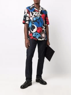 Alexander McQueen graffiti print short-sleeve shirt