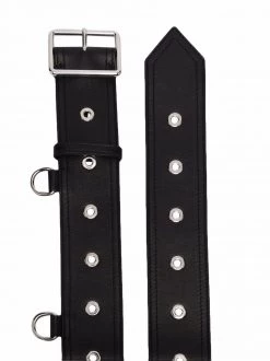 Alexander McQueen eyelet-embellished leather belt