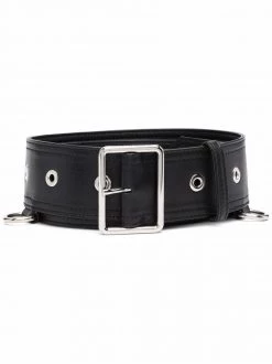 Alexander McQueen eyelet-embellished leather belt
