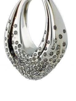 Alexander McQueen pavé sculpt hoop earrings