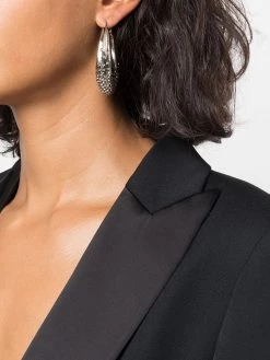 Alexander McQueen pavé sculpt hoop earrings