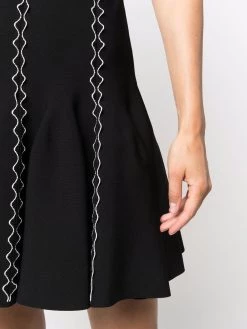 Alexander McQueen embroidered shift knit dress