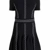 Alexander McQueen embroidered shift knit dress