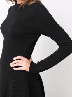 Alexander McQueen curved-hem knitted cashmere dress