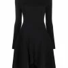 Alexander McQueen curved-hem knitted cashmere dress