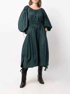 Alexander McQueen bow-detail gathered dress